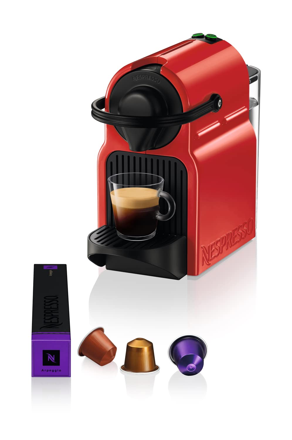 Solyrex Inissia – Machine à Café Expresso Compacte, Réservoir 0,7 L, Rouge Rubis