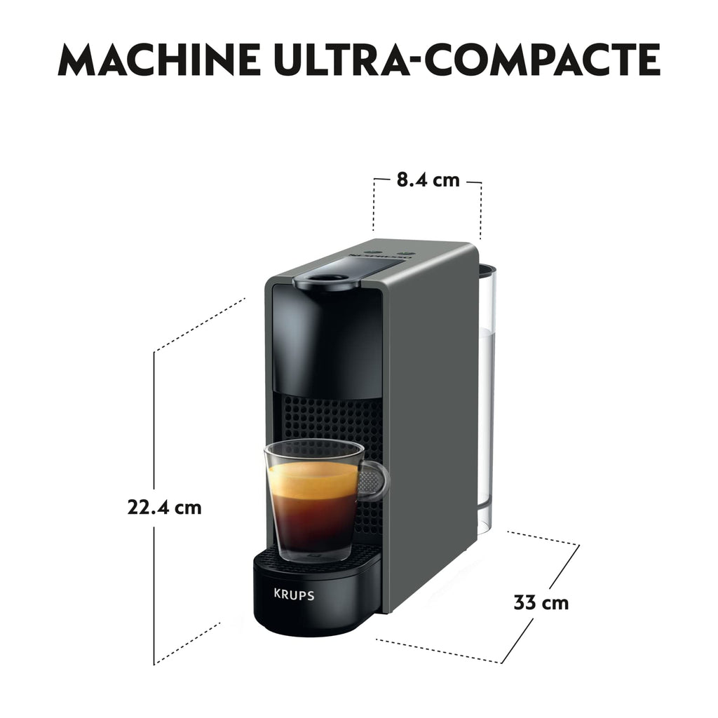 Solyrex Essenza Mini – Machine à Café Ultracompacte, Gris Intense