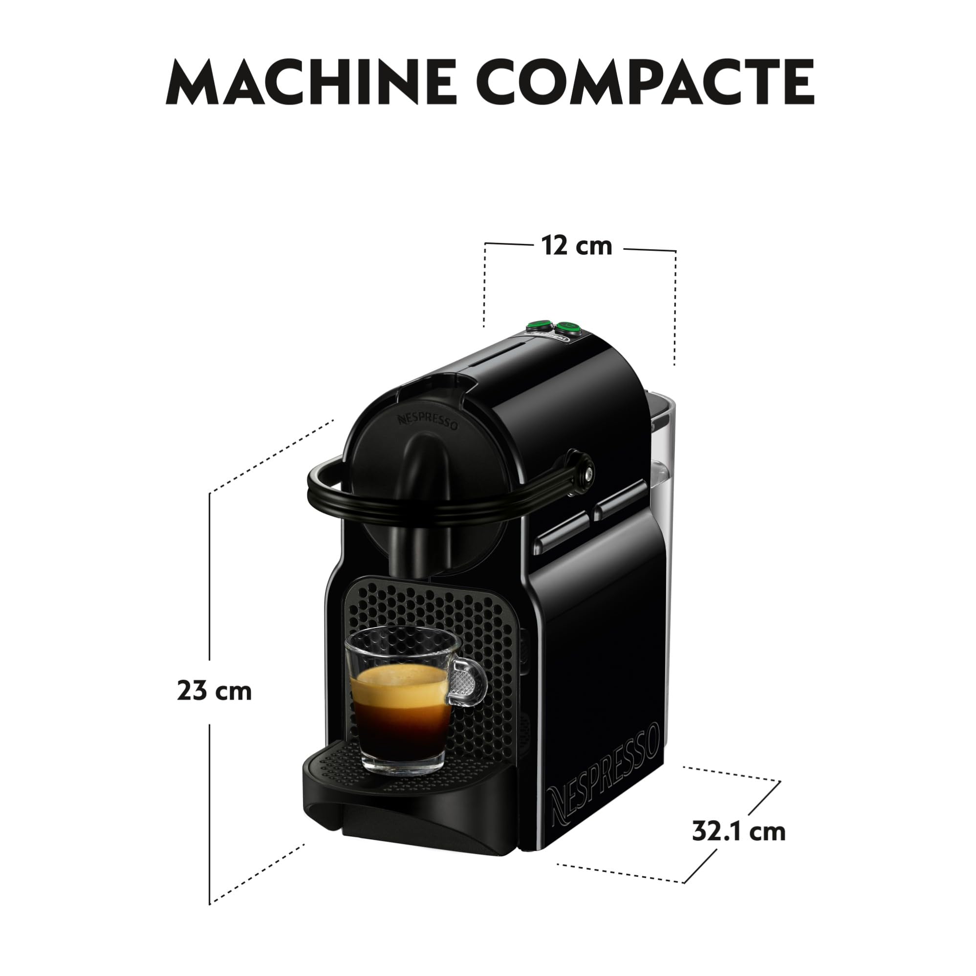 Solyrex Inissia – Machine à Café à Capsules, Design Compact, 19 Bars, Noir