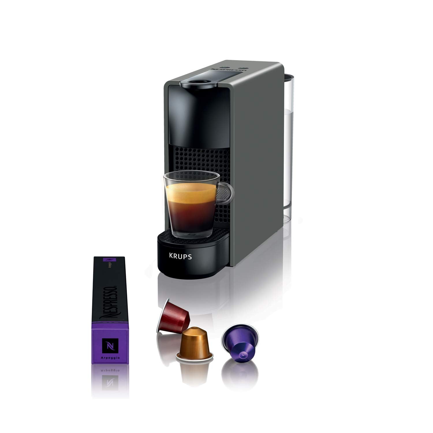 Solyrex Essenza Mini – Machine à Café Ultracompacte, Gris Intense