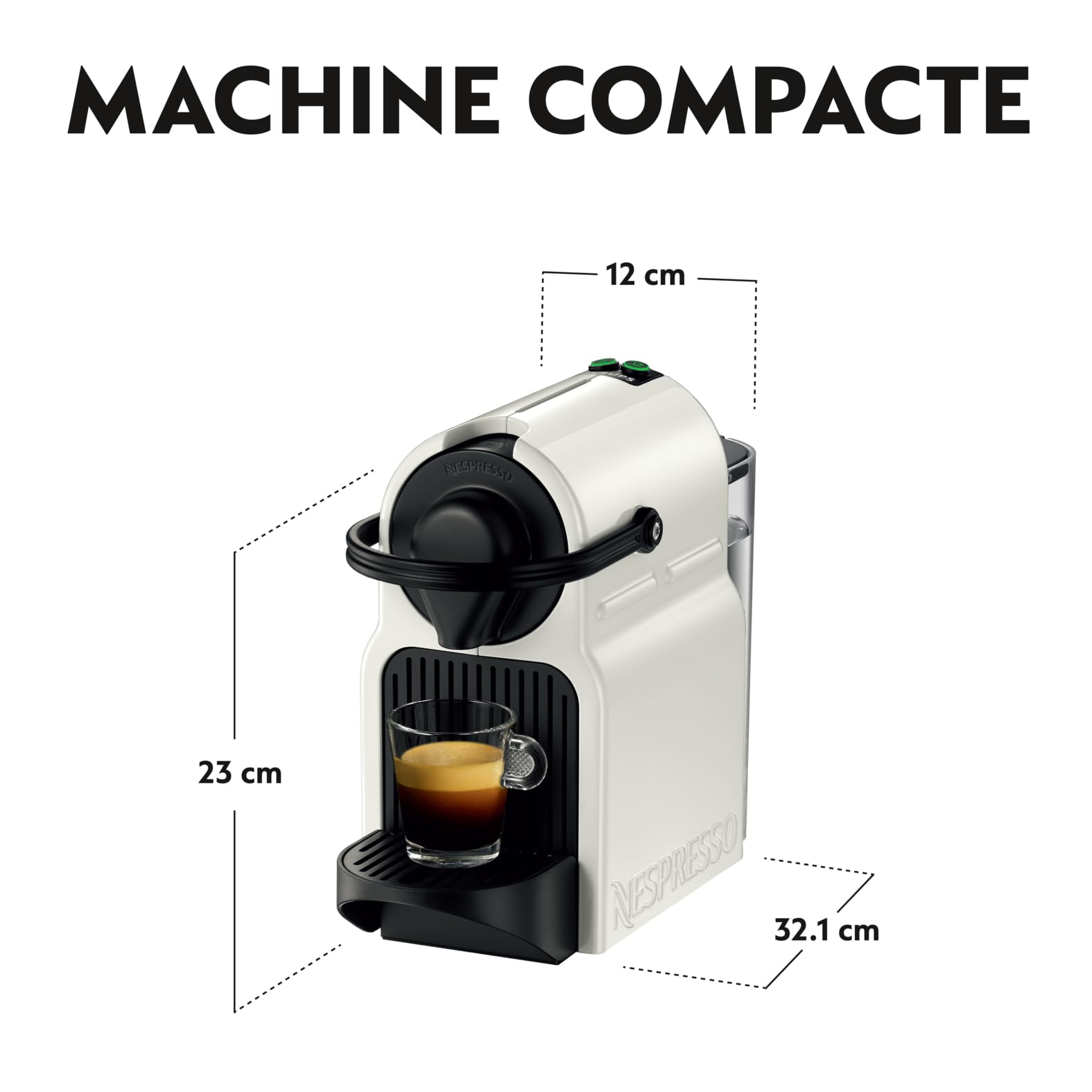 Solyrex Inissia – Cafetière Expresso Compacte, 19 Bars, Blanc