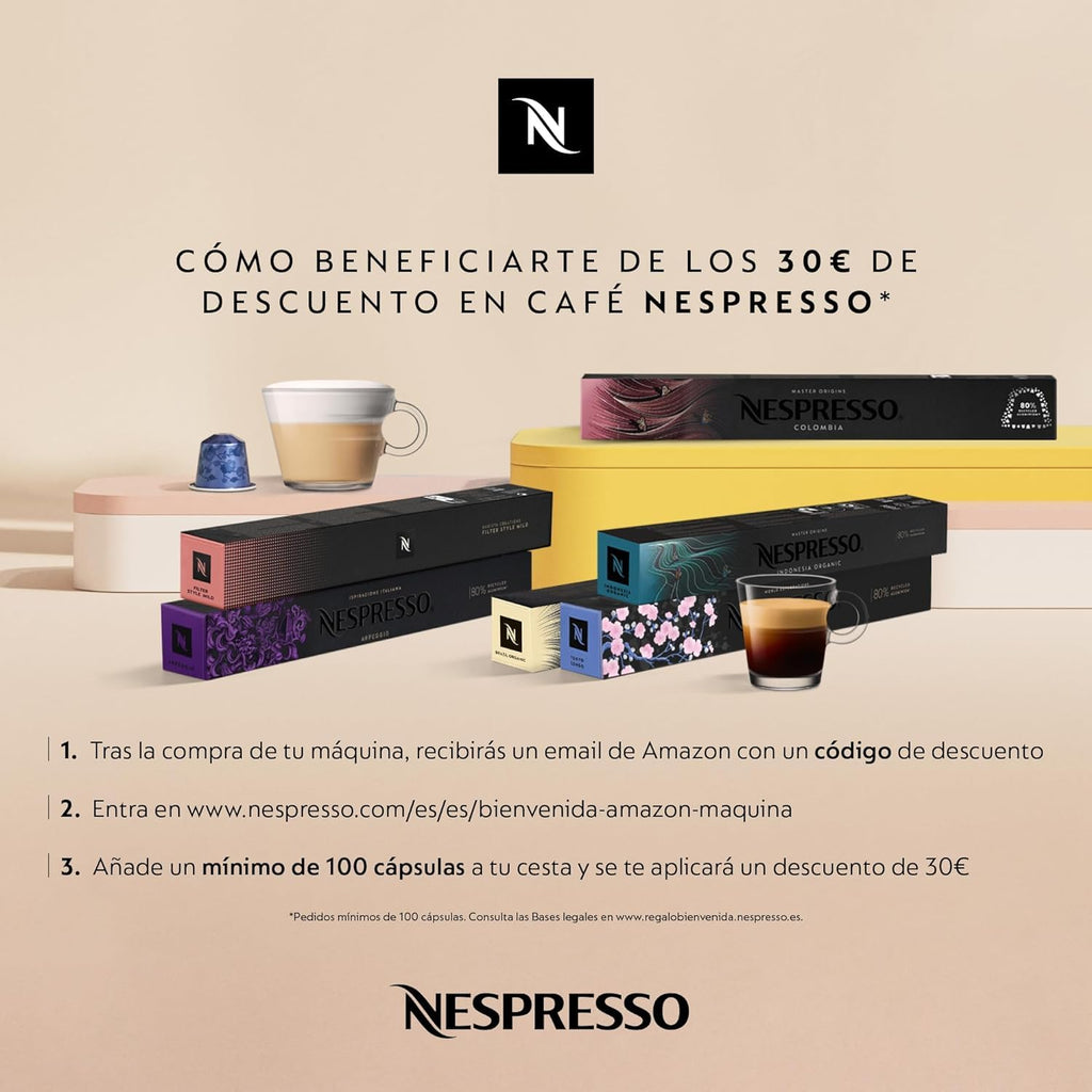 Solyrex Inissia – Machine à Café Expresso Compacte, Réservoir 0,7 L, Rouge Rubis