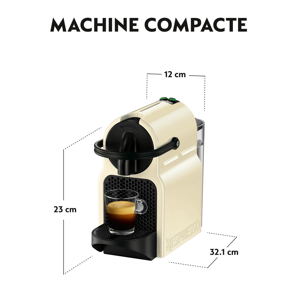 Solyrex Inissia – Machine à Café à Capsules, Compacte, 19 Bars, Blanc Crème